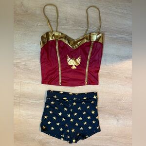 Dreamgirl Red and Gold Costume Set
